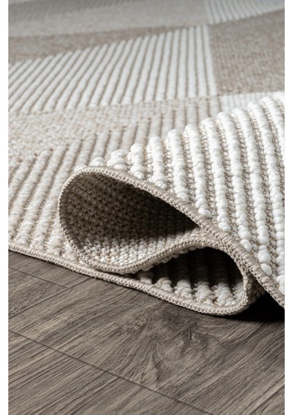 Krem Bej Vizon Yumuşak Dokuma Halı Salon Oturma Odası Mutfak Koridor Yolluk Halı 002 modelleri