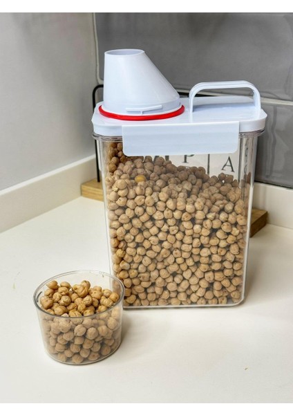 Krd Home 25007 1800 ml Ölçekli Erzak Kabı – Sızdırmaz Kapaklı, Dayanıklı Mika Saklama Kabı fiyatları