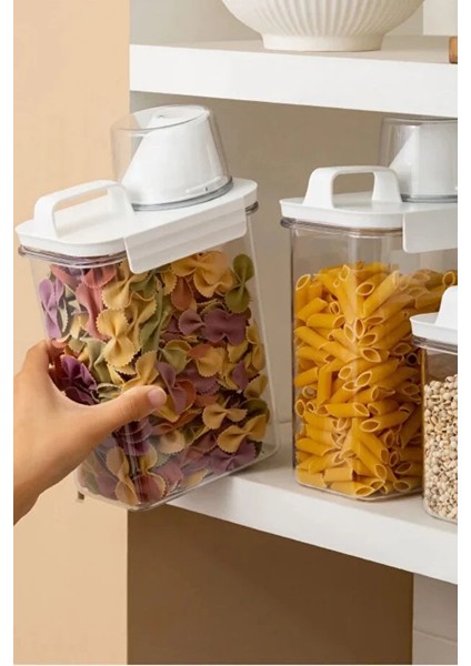 Krd Home 25007 1800 ml Ölçekli Erzak Kabı – Sızdırmaz Kapaklı, Dayanıklı Mika Saklama Kabı indirimleri