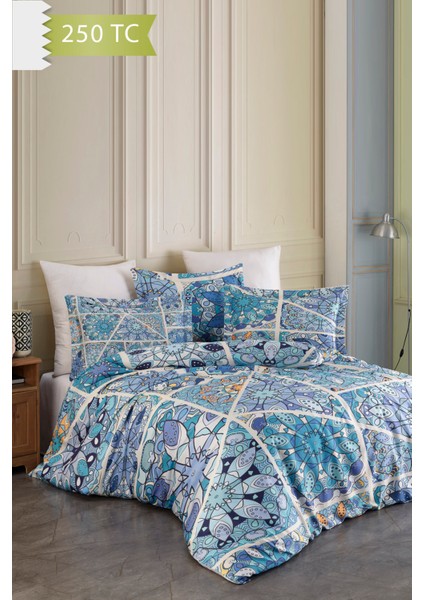 250 Tc Bambu Karışımlı Pamuk Saten Nevresim Takımı – Family Size - Davinci