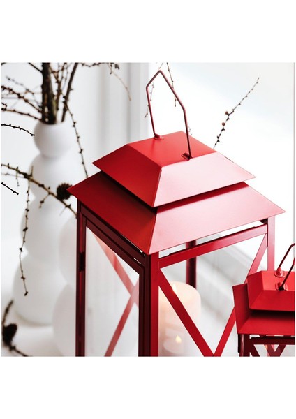 Vınterfınt Fener Parlak Kırmızı 22 cm modelleri