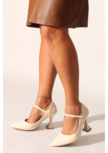 Idil Ten Kırışık Rugan Kadın Topuklu