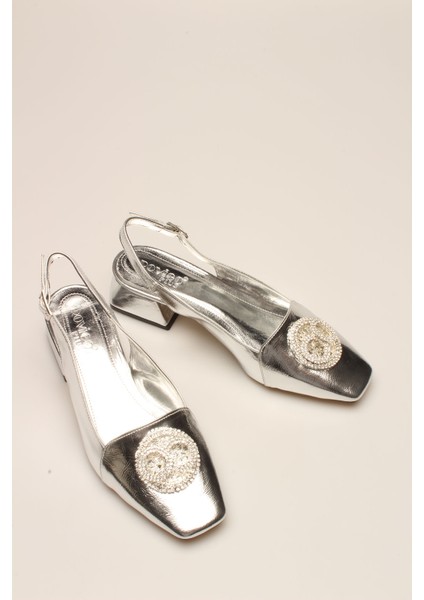 Idil Gümüş Kırışık Rugan Taşlı Kadın Topuklu fiyatları