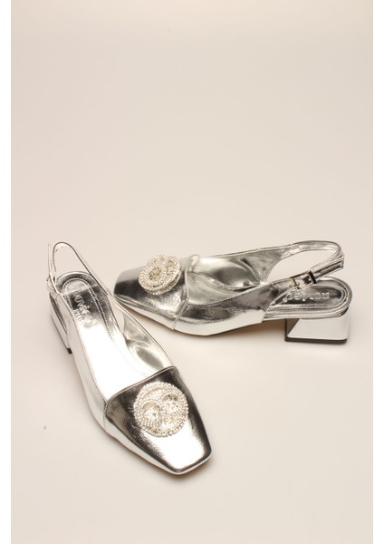 Idil Gümüş Kırışık Rugan Taşlı Kadın Topuklu modelleri