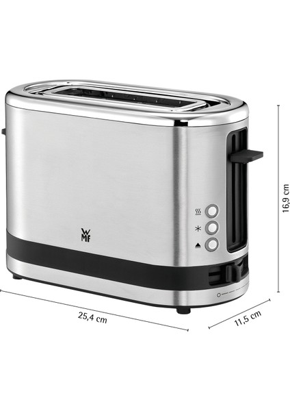 Kitchenminis Tek Bölmeli 7 Isı Ayarlı Çelik Ekmek Kızartma Makinesi