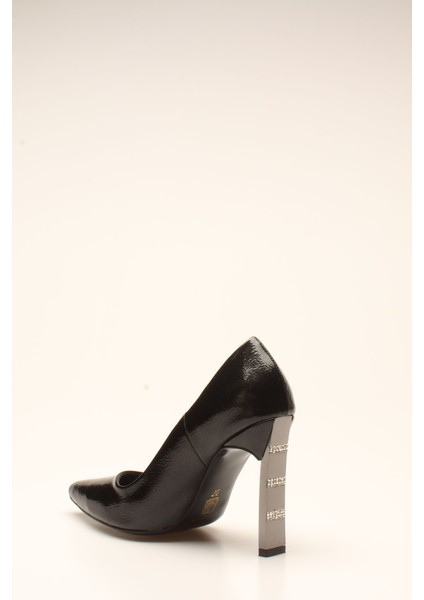 Idil Siyah Krışık Rugan Kadın Stiletto fırsatları