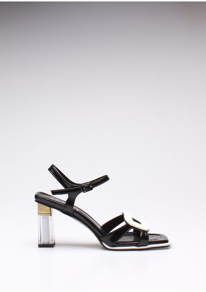 Idil Siyah Beyaz Rugan Kadın Topuklu fiyatları