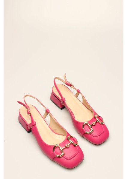 Idil Fuşya Cilt Tokalı Kadın Topuklu