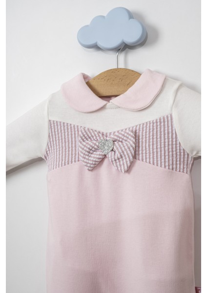 Sim Kalpli Bandanalı Fiyonklu Bebe Kız Tulum fiyatları