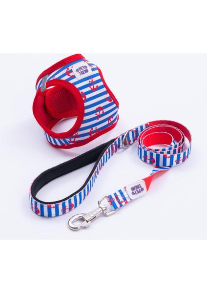 Sailor Mates Göğüs Tasması ve Sevk Kayışı Tasma Seti Çapa Kedi Köpek Göğüs Tasması Seti