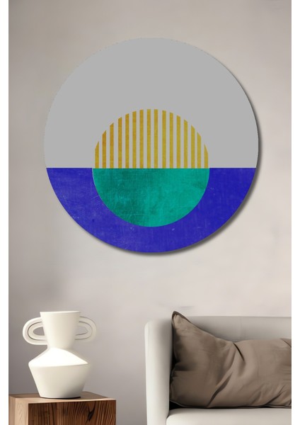 Dekoratif Ahşap Yuvarlak Tablo Güneşin Doğuşu