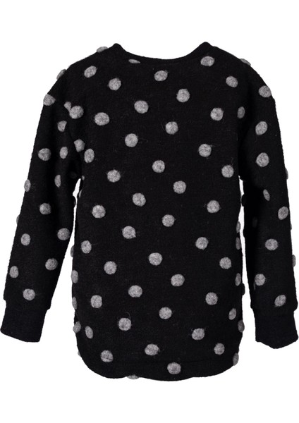 Ponponlu Siyah Kışlık Kız Çocuk Sweatshirt fırsatları