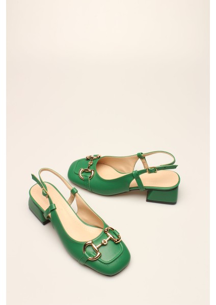 Idil Yeşil Cilt Tokalı Kadın Topuklu modelleri