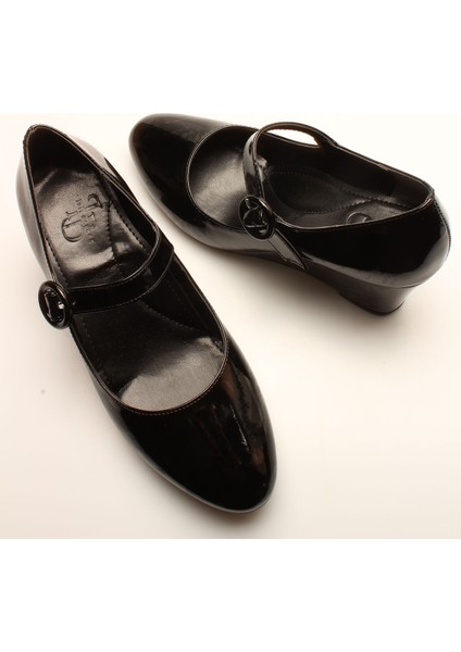 Idil Siyah Rugan Kadın Dolgu Topuklu modelleri