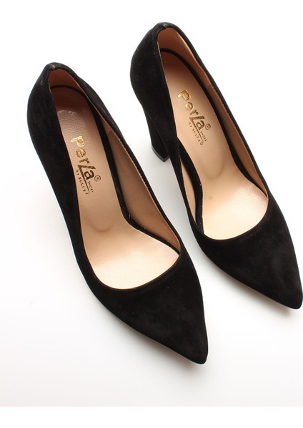 Idil K Siyah Süet Kadın Topuklu