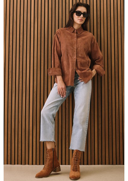 , Kadın Hakiki Deri Bot 1531050Z26103551K2 Taba fırsatları