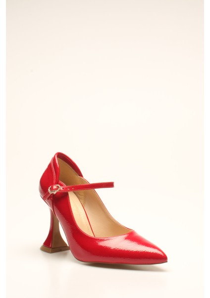 Idil Kırmızı Kırışık Rugan Kadın Topuklu modelleri