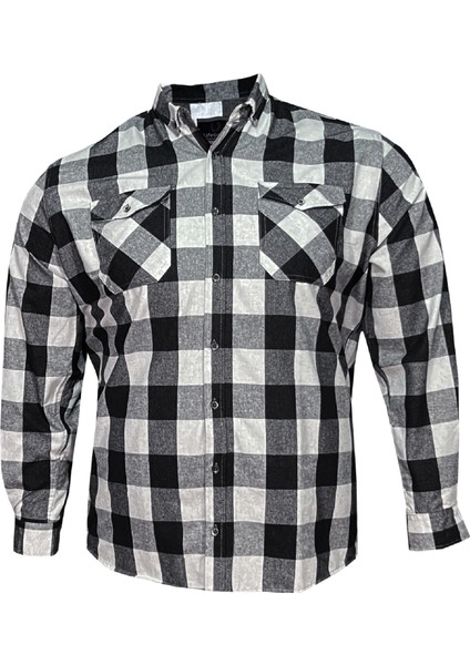 Büyük Beden Pamuklu Oduncu Gömlek