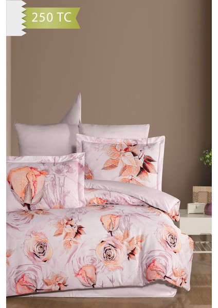 250 Tc Bambu Karışımlı Pamuk Saten Nevresim Takımı – Tek Kişilik - Rossy