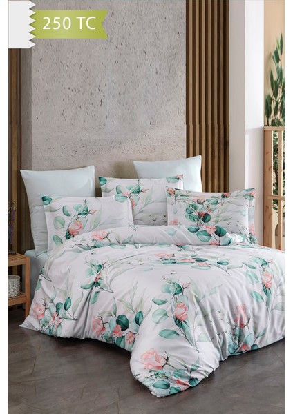 250 Tc Bambu Karışımlı Pamuk Saten Nevresim Takımı – Family Size - Elbist