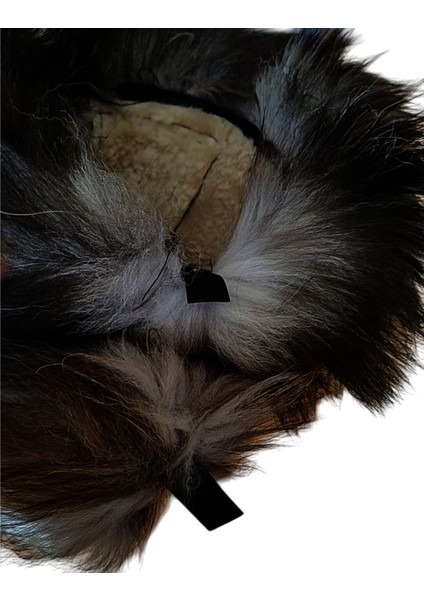 Gerçek Deri Kuyruklu Deri Börk Erkek Kadın Şapka Bere Koyu Kahve fırsatları