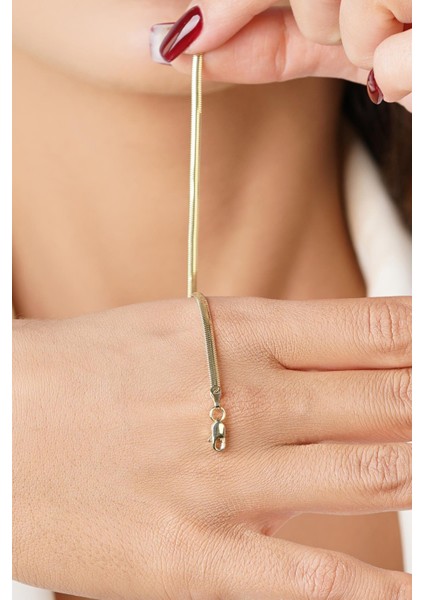 14 Ayar Altın İtalyan Balıksırtı Bileklik