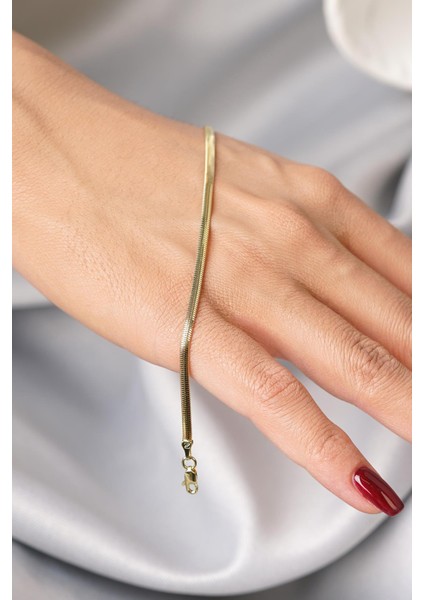 14 Ayar Altın İtalyan Balıksırtı Bileklik