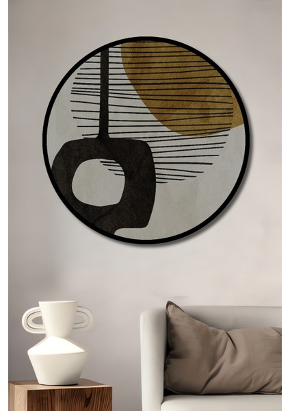 Dekoratif Ahşap Yuvarlak Çerçeve Görünümlü Tablo Denge Noktası