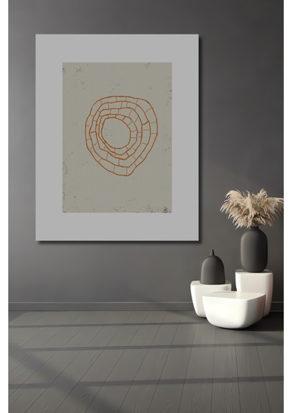 Dekoratif Ahşap Dikdörtgen Tablo Soyut Çizgiler