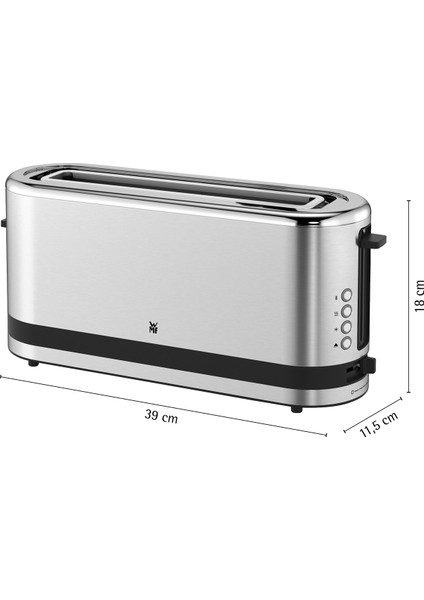 Kitchenminis Uzun Hazneli 7 Isı Ayarlı Çelik Ekmek Kızartma Makinesi