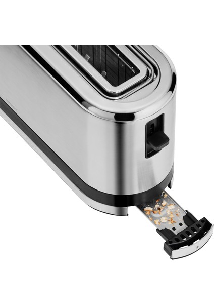 Kitchenminis Uzun Hazneli 7 Isı Ayarlı Çelik Ekmek Kızartma Makinesi
