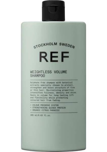 Ref Stockholm-Ref Weıghtless Volume Shampoo 100 ml Tüm Saç Tipleri Için Hacimlendirici Şampuan