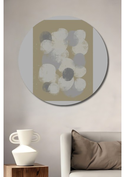 Dekoratif Ahşap Yuvarlak Tablo Soyut Düşler