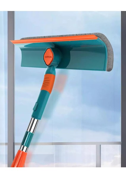 Oval Uçlu Esnek Oynar Başlıklı Çekçekli Teleskopik Cam Silme Aparatı modelleri