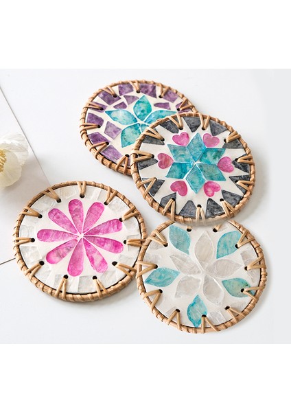 4 Adet El Dokuması Haşlanma Önleyici Yalıtımlı Bardak Altlığı (Yurt Dışından)