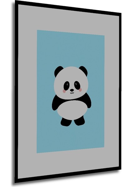 Dekoratif Ahşap Dikdörtgen Tablo Sevimli Panda Çerçeve Görünümlü modelleri