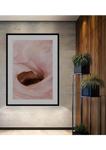 Dekoratif Ahşap Dikdörtgen Tablo Doğa Oyuntuları Çerçeve Görünümlü