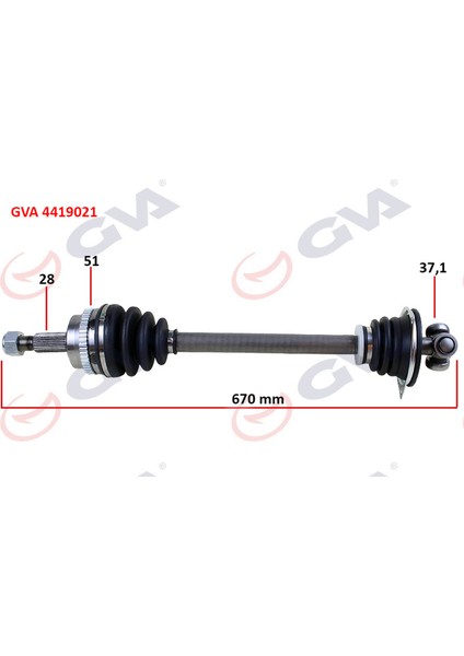 Mtxdpn Komple Aks Sol Master-Movano Ii 2.5d 98-10 Abs Li 51DİŞ 670MM