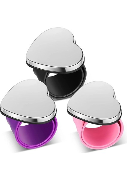 3 Adet Manyetik Dikiş Iğne Yastığı Kalp Şekli Manyetik Iğne Tutucu Saç Klipsleri Bilek Silikon Bilek Iğne Yastığı (Yurt Dışından)