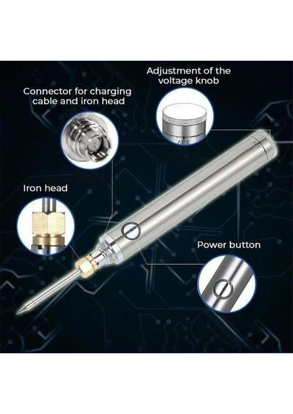 Kablosuz Şarj Kaynak Aracı Kablosuz Şarj Kaynak Aracı Seti Üç Hamit Demir Uçu Gümüş (Yurt Dışından) fırsatları