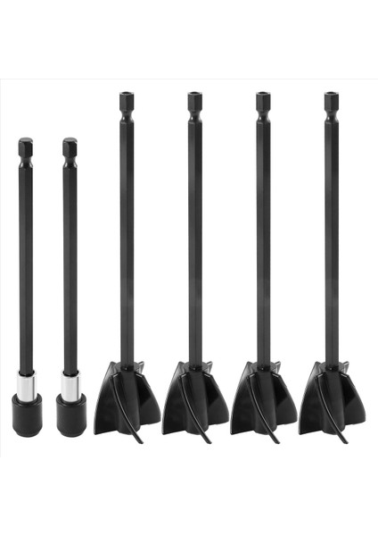 Epoksi Reçine Boya Mikser Kürekler Matkap Için 4 Pcs Yeniden Kullanılabilir Boya Karıştırıcı Reçine Matkap Mikser Kürekleri ve 2 Pcs Uzatma Çubukları (Yurt Dışından)