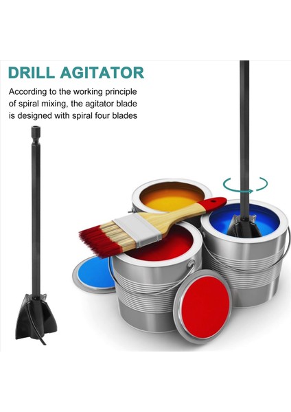 Epoksi Reçine Boya Mikser Kürekler Matkap Için 4 Pcs Yeniden Kullanılabilir Boya Karıştırıcı Reçine Matkap Mikser Kürekleri ve 2 Pcs Uzatma Çubukları (Yurt Dışından) fırsatları