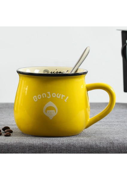 Tianze Run Japon Tarzı Seramik Kupa, Büyük Göbekli Kupa (Yurt Dışından)