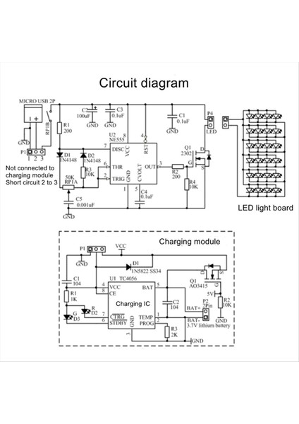 NE555LED Dimming Masa Lambası Kiti Üretim Parçaları Pwm Devre Dıy Kaynak Uygulama Becerileri Montajı (Yurt Dışından) modelleri