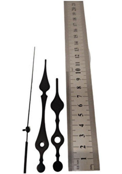 Akar Sessiz Duvar Saati Mekanizması 16 mm Uzun Şaft ile Akrep Yelkovan Seti