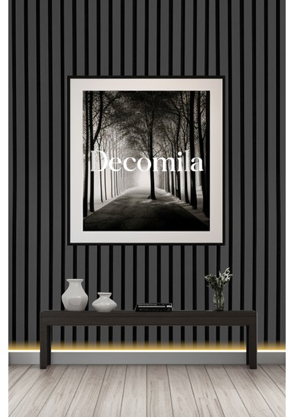 Mdf Ahşap Akustik Duvar Paneli 60X275 cm -Antrasit indirimleri