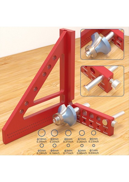 5 Inç Üçgen Delik Cetveli Alüminyum Alaşım Işaretleme Cetvel Kare Bina Çerçeve Araçları Ahşap Ölçüm Ölçüm Cetvel Bir (Yurt Dışından) fiyatları