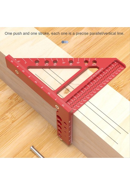 5 Inç Üçgen Delik Cetveli Alüminyum Alaşım Işaretleme Cetvel Kare Bina Çerçeve Araçları Ahşap Ölçüm Ölçüm Cetvel Bir (Yurt Dışından) fırsatları