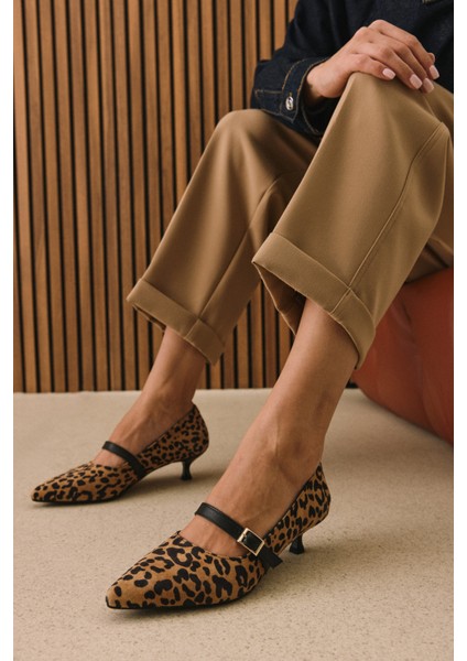 , Kadın Hakiki Deri Ayakkabı 1531050Z26104804K2 Leopar