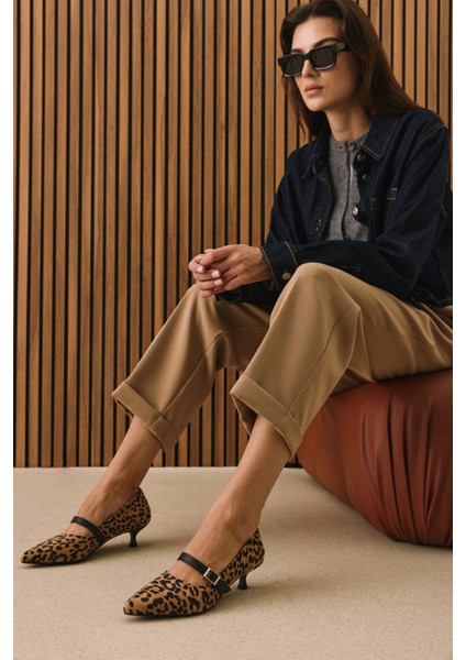 , Kadın Hakiki Deri Ayakkabı 1531050Z26104804K2 Leopar fiyatları